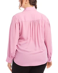 Plus Dropped Shoulder Blouse