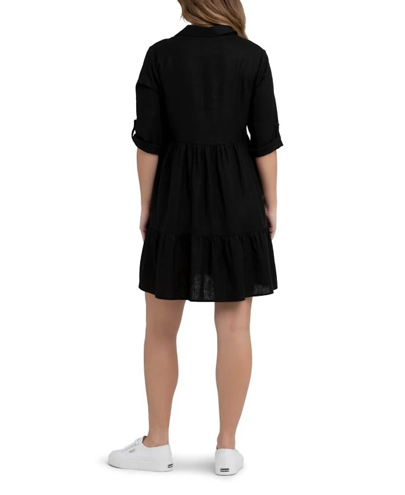 Adel Linen Shirt  Dress