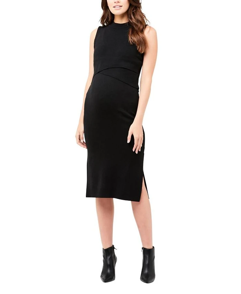Layered Knit Nursing Dress