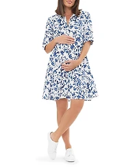 Ripe Maternity Bella Linen Shirt Dress