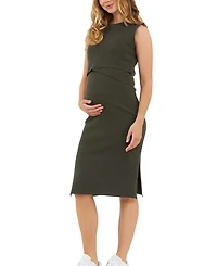 Layered Knit Nursing Dress