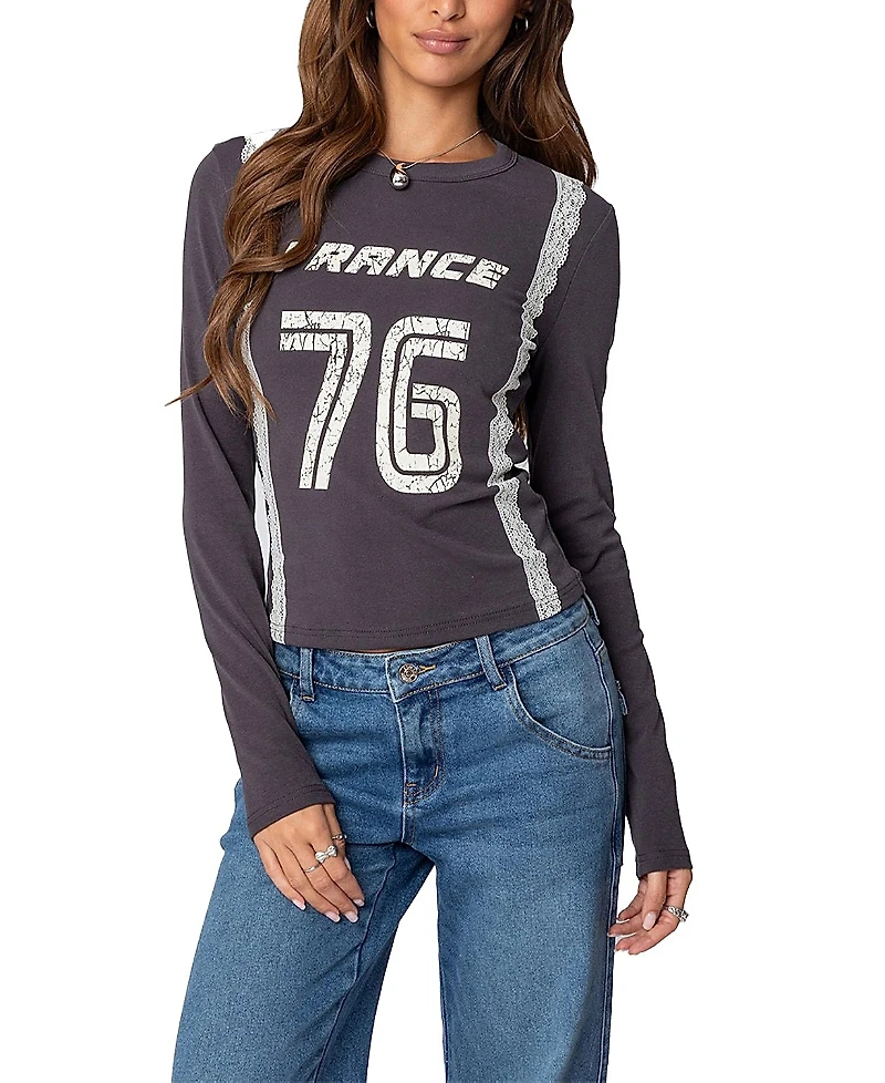 Edikted Frenchy Long Sleeve T-Shirt
