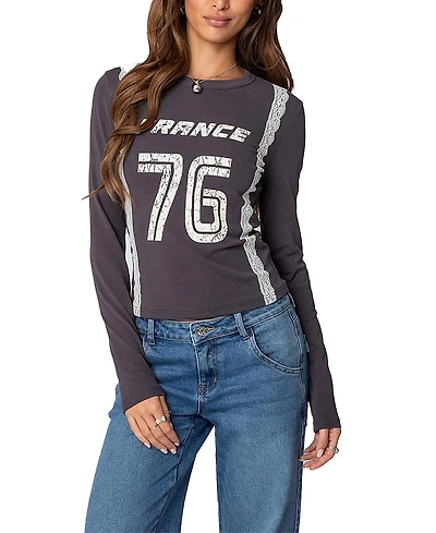 Edikted Frenchy Long Sleeve T-Shirt