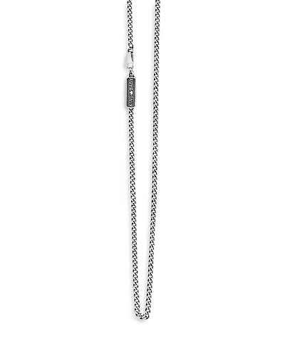 King Baby Studio Men's Sterling Silver Fine Curb Link Chain, 24