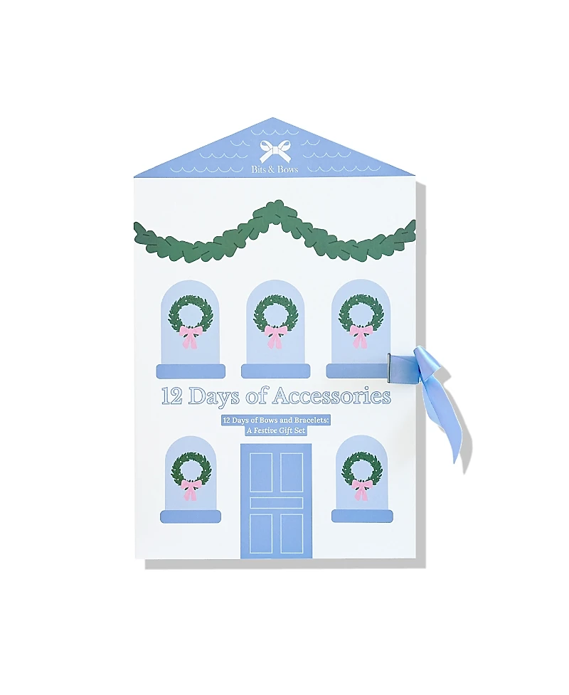 Bits & Bows Girls' 12 Days of Accessories Gift Box Set of Bows and Bracelets - Little Kid, Big Kid