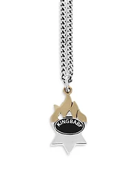 Sterling Silver Star of David Necklace, 24"
