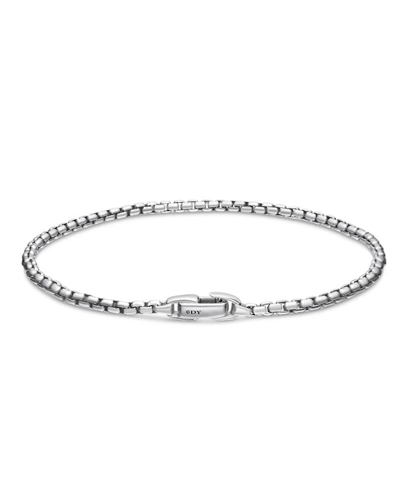 Men's Box Chain Bracelet Sterling Silver