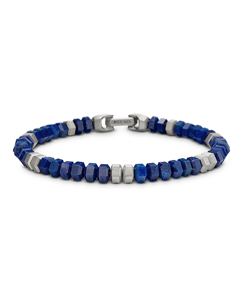 David Yurman Men's Spiritual Beads Hex Bracelet with Lapis Lazuli