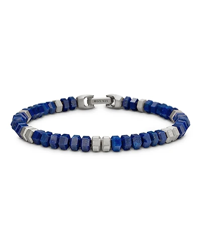 David Yurman Men's Spiritual Beads Hex Bracelet with Lapis Lazuli