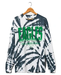 Junk Food Clothing Unisex Nfl Philadelphia Eagles Game Time Tie Dye Long Sleeve