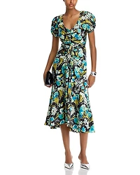 Tossed Floral Walker Dress