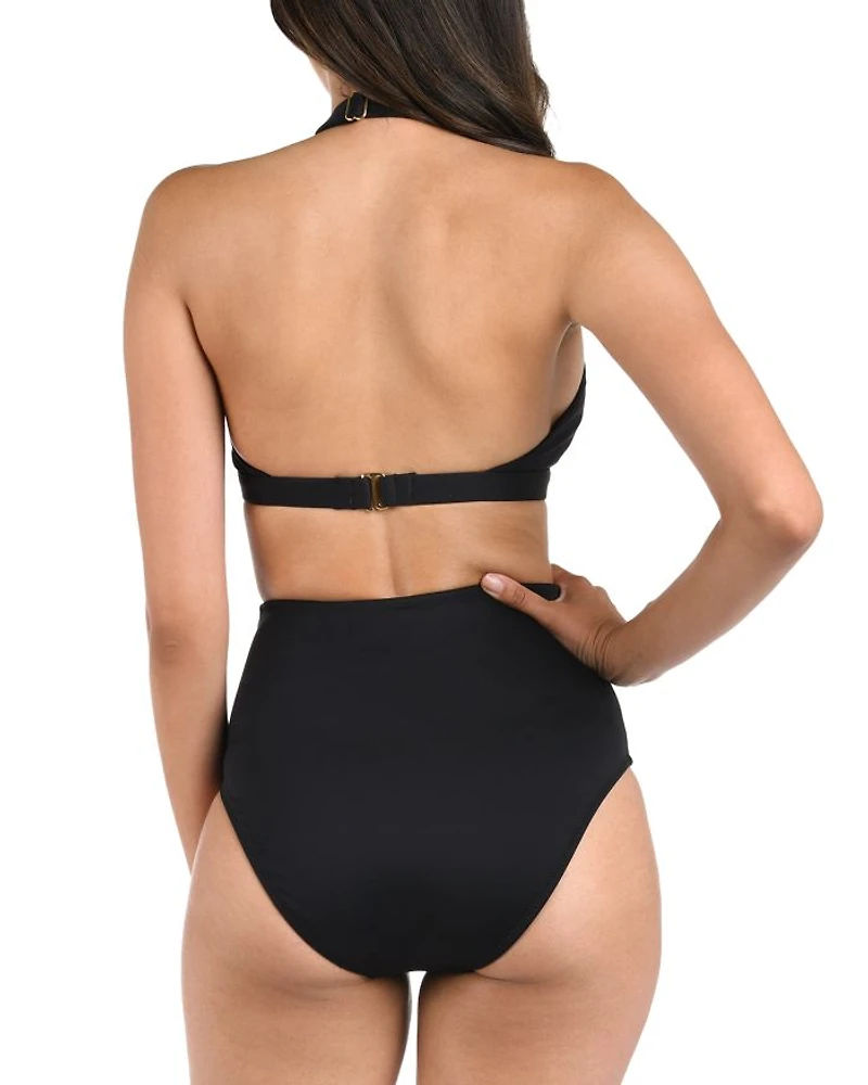 Luxe V Neck Halter Bikini Top