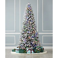 Snow Kissed Pine 6.5' Flocked Tree with Multicolor LED Light
