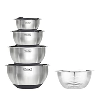 Viking 9 Pc Stainless Steel Bowl Set with Strainer