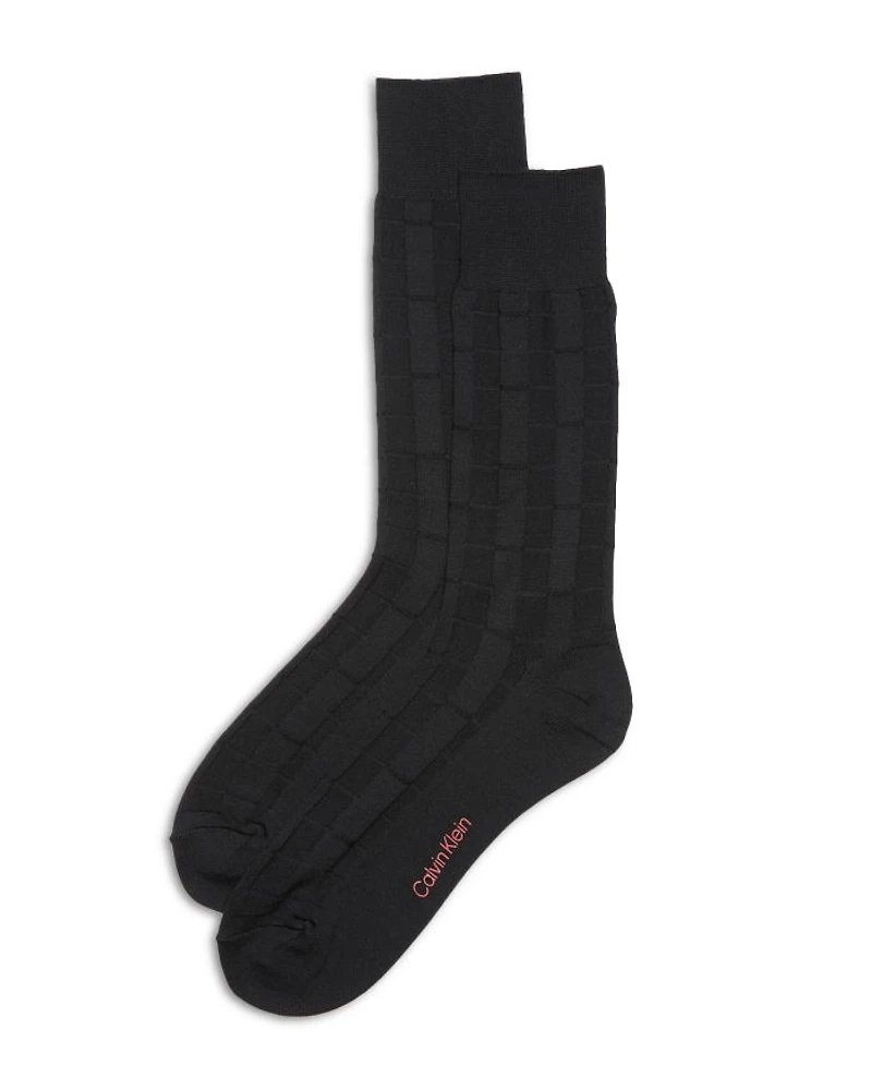 Textured Stripe Dress Crew Socks