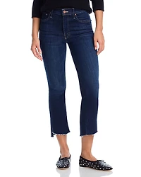 Mother Petites Lil' Insider High Rise Cropped Straight Jeans