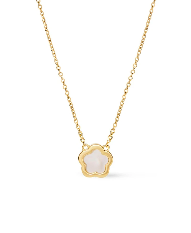 Ana Luisa Mother of Pearl Inlay Flower Pendant - Saya