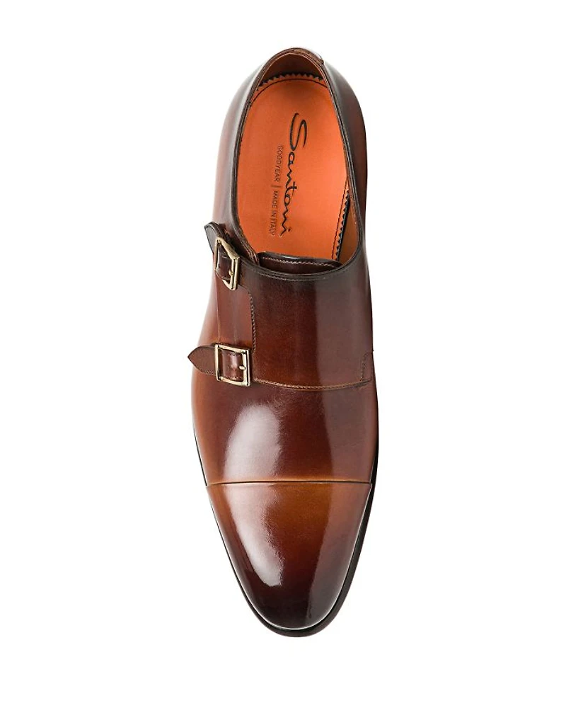 Men's Carter Cap Toe Double Monk Strap Dress Shoes