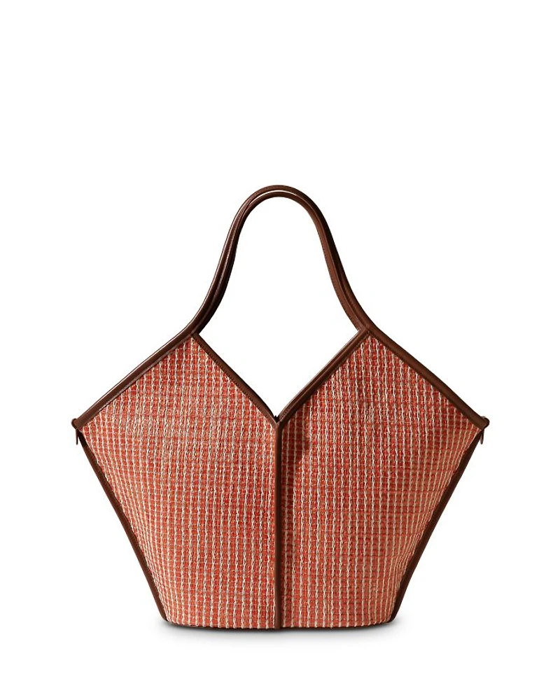 Calella Striped Raffia Tote