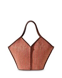 Calella Striped Raffia Tote