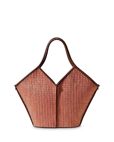 Hereu Calella Striped Raffia Tote