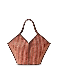 Hereu Calella Striped Raffia Tote
