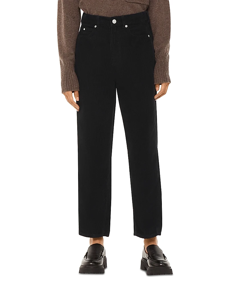 Whistles High-Rise Cropped Corduroy Pants