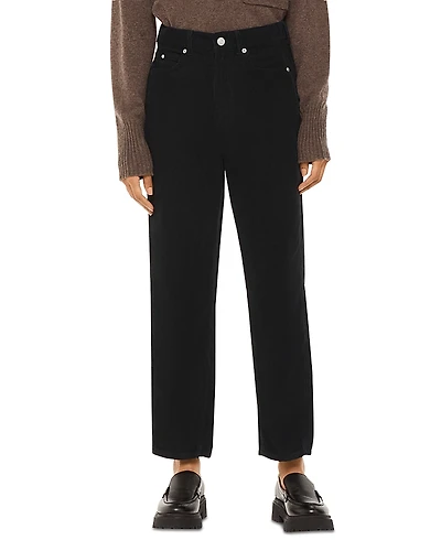 Whistles High-Rise Cropped Corduroy Pants