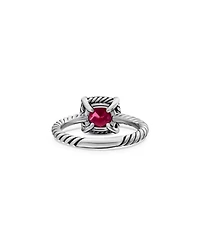Sterling Silver Petite Chatelaine® Ring with Garnet & Diamonds - Exclusive