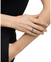 18K White Gold Petite Chatelaine® Tanzanite & Diamond Ring