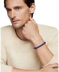 Men's Spiritual Beads Bracelet with Lapis Lazuli, 8mm