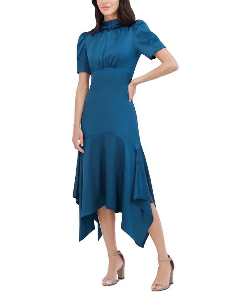 Ruffled High Neck Dress