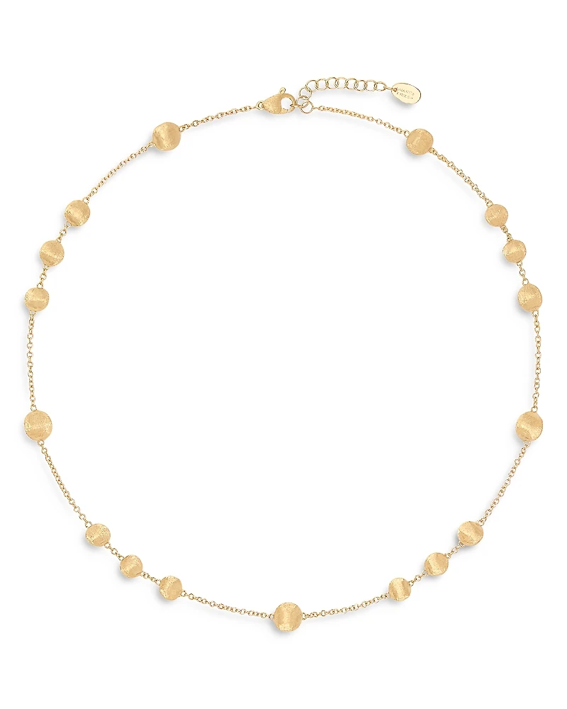 Marco Bicego 18K Yellow Gold Africa Textured Bead Collar Necklace, 16.5-18