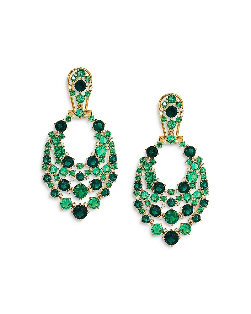 Nadri Starlet Stone Mosaic Drop Earrings