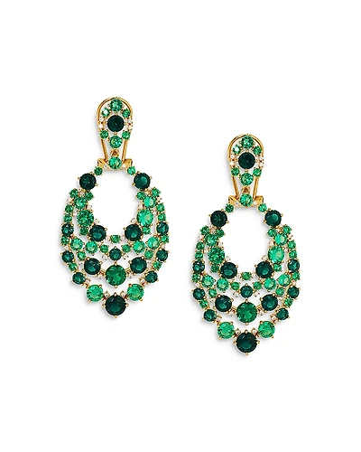 Nadri Starlet Stone Mosaic Drop Earrings