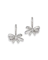 Bloomingdale's Fine Collection Diamond Round & Baguette Bow Drop Earrings