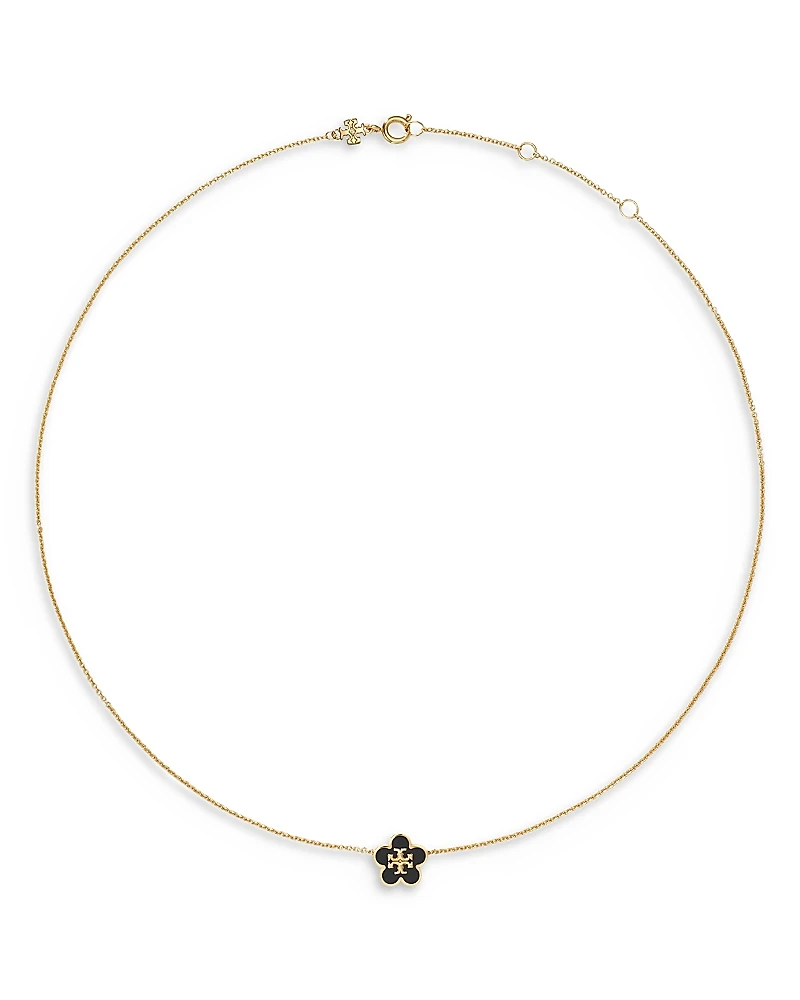 Tory Burch Kira Freesia Flower Pendant Necklace