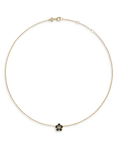 Tory Burch Kira Freesia Flower Pendant Necklace
