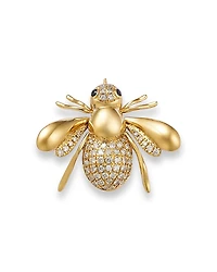 Bloomingdale's Fine Collection Black & White Diamond Bee Brooch
