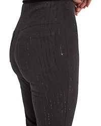 Crystal High Rise Ankle Straight Jeans Black