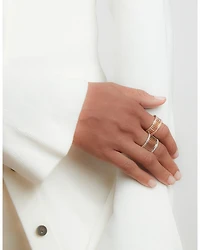 18K Rose Gold & Diamond Clive Fluted Band Ring, 0.68 tcw