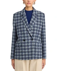 Check Double Breasted Blazer