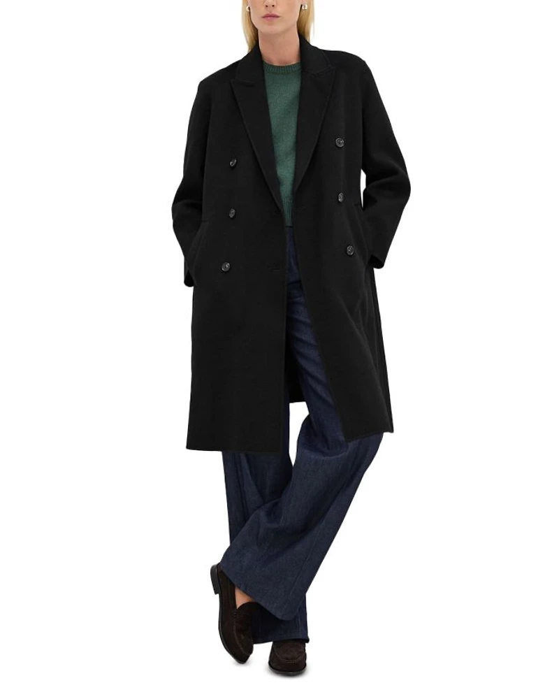 Double Breasted Coat Face Wool & Cashmere