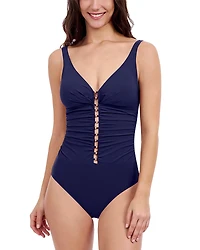 Profile by Gottex Ladder Trim D Cup One Piece Swimsuit