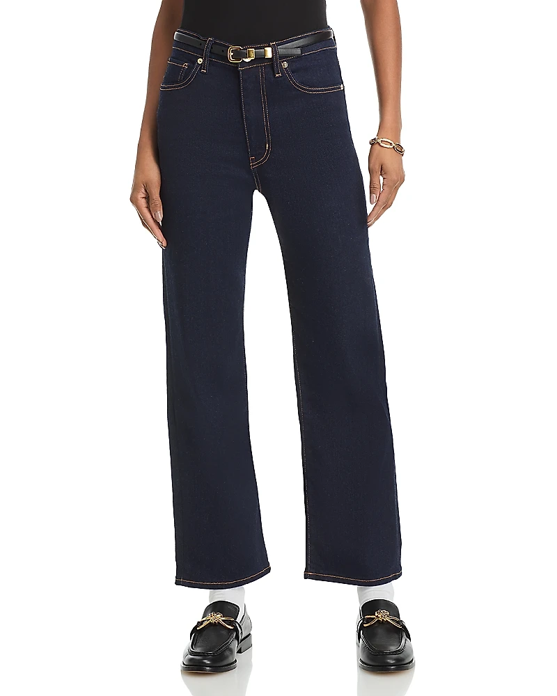 Frame Le Sleek Straight High Rise Cropped Jeans