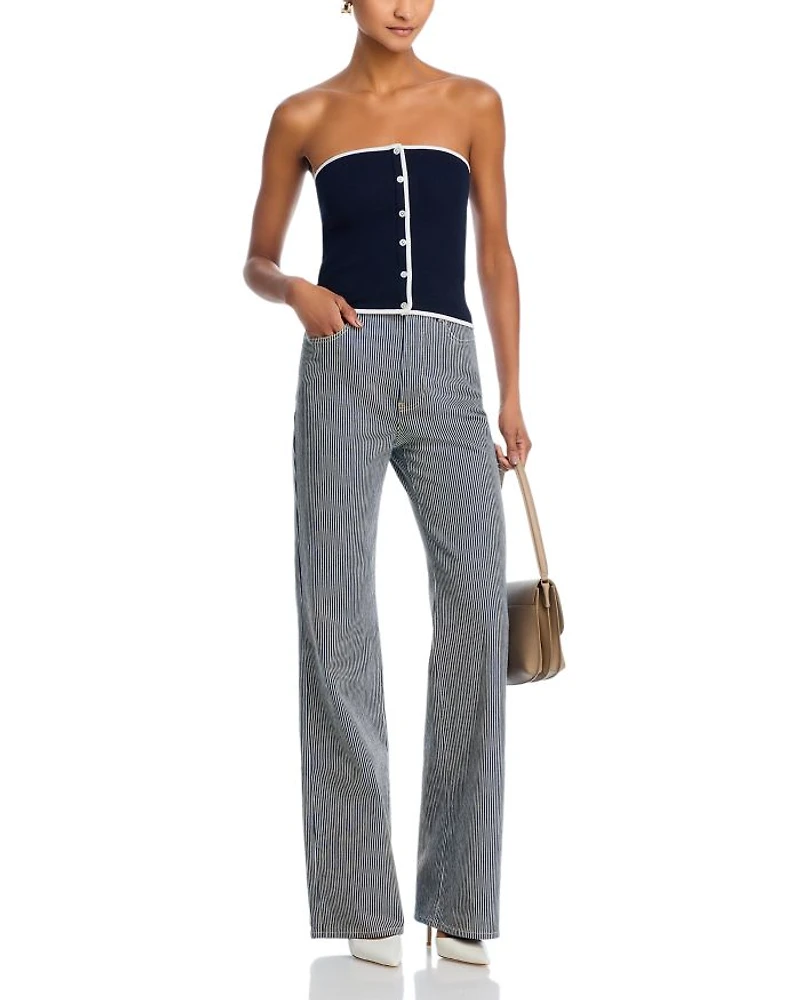 Crosbie High Rise Wide Leg Jeans Solstice Stripe