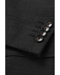 H-Huge Weave Textured Wool Slim Fit Suit