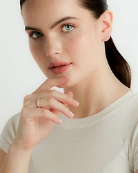 18K Rose & White Gold Diamond Pavé Eternity Band