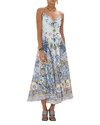 Printed Linen Tie Front Dress Al Manial Palace Memoirs