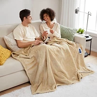 Heated Microlight to Berber Throw, 60" x 70"